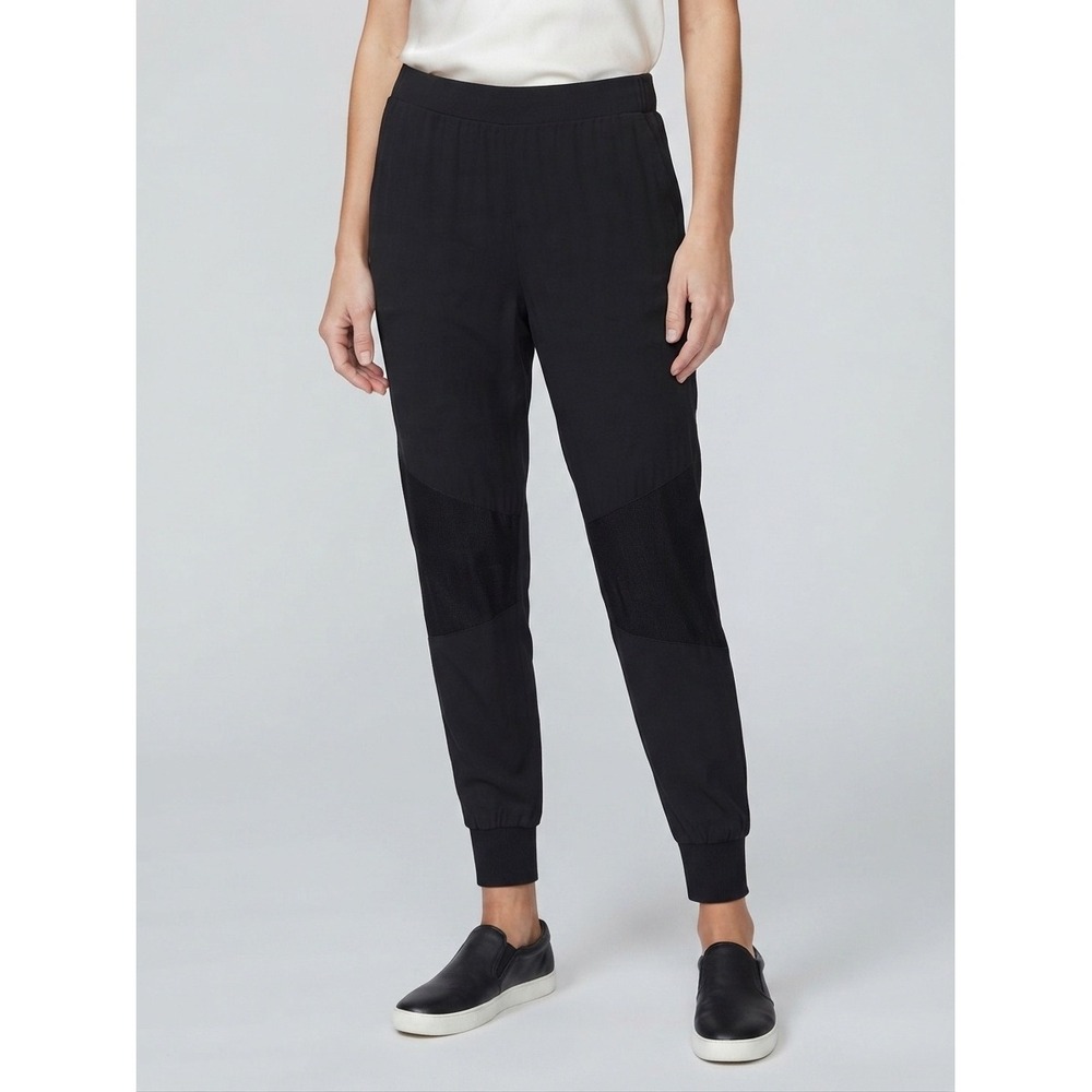 Anthropologie Sanctuary Peace Mesh Inset Jogger Pants Black Extra Small